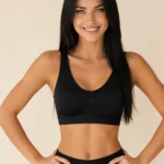 Top deportivo sin costuras negro