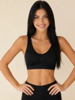 Top deportivo sin costuras negro