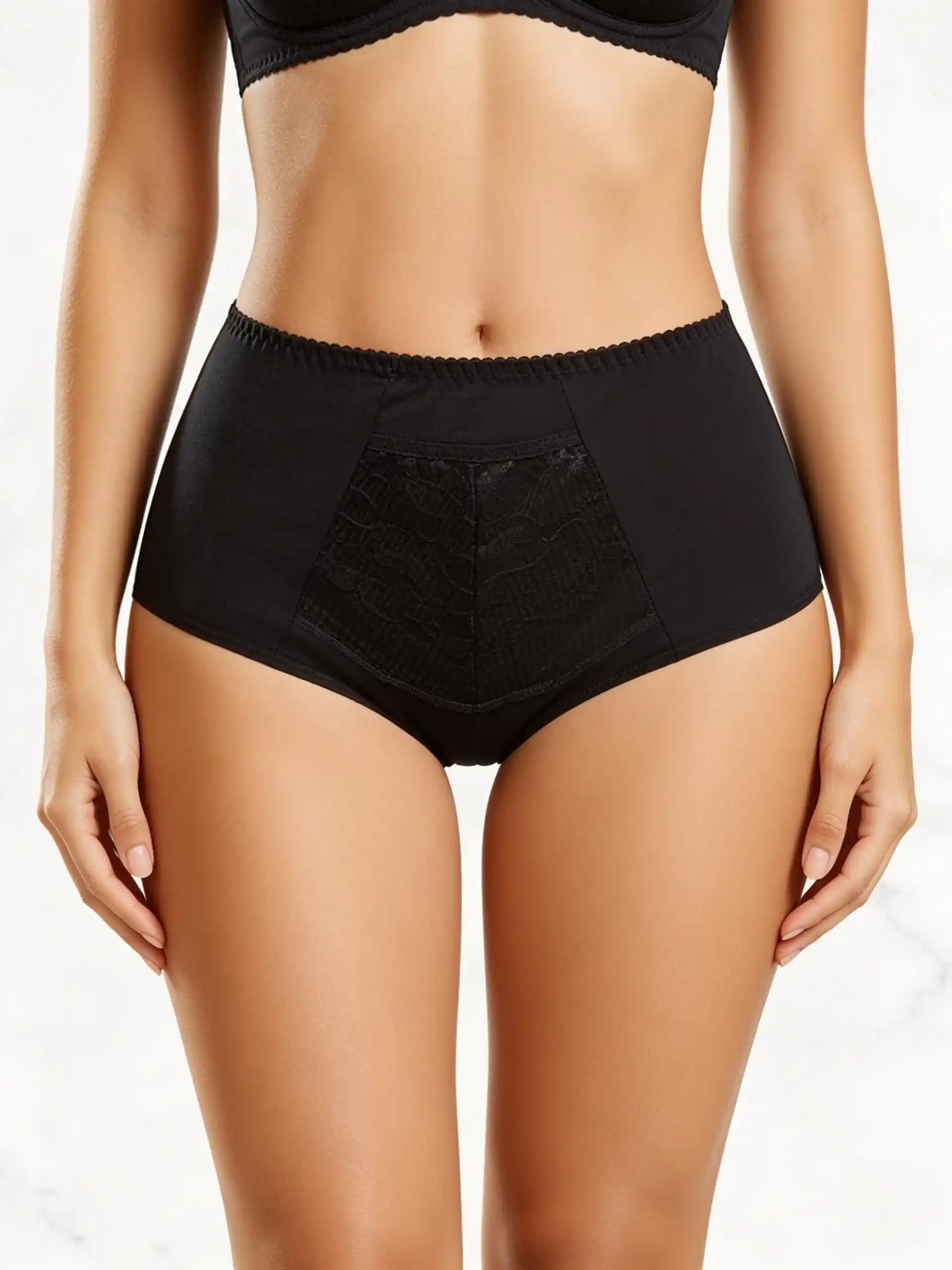 Pantyfaja clasico negro frente