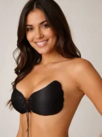 Brasier de amarrar realce perfecto negro