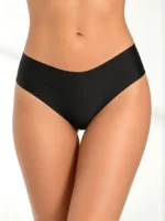 Panty tipo brasilera seamless negro frente