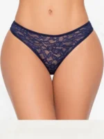 Panty tipo brasilera en encaje azul