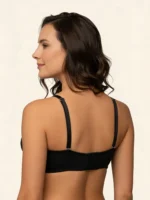 Brasier liso de realce suave negro