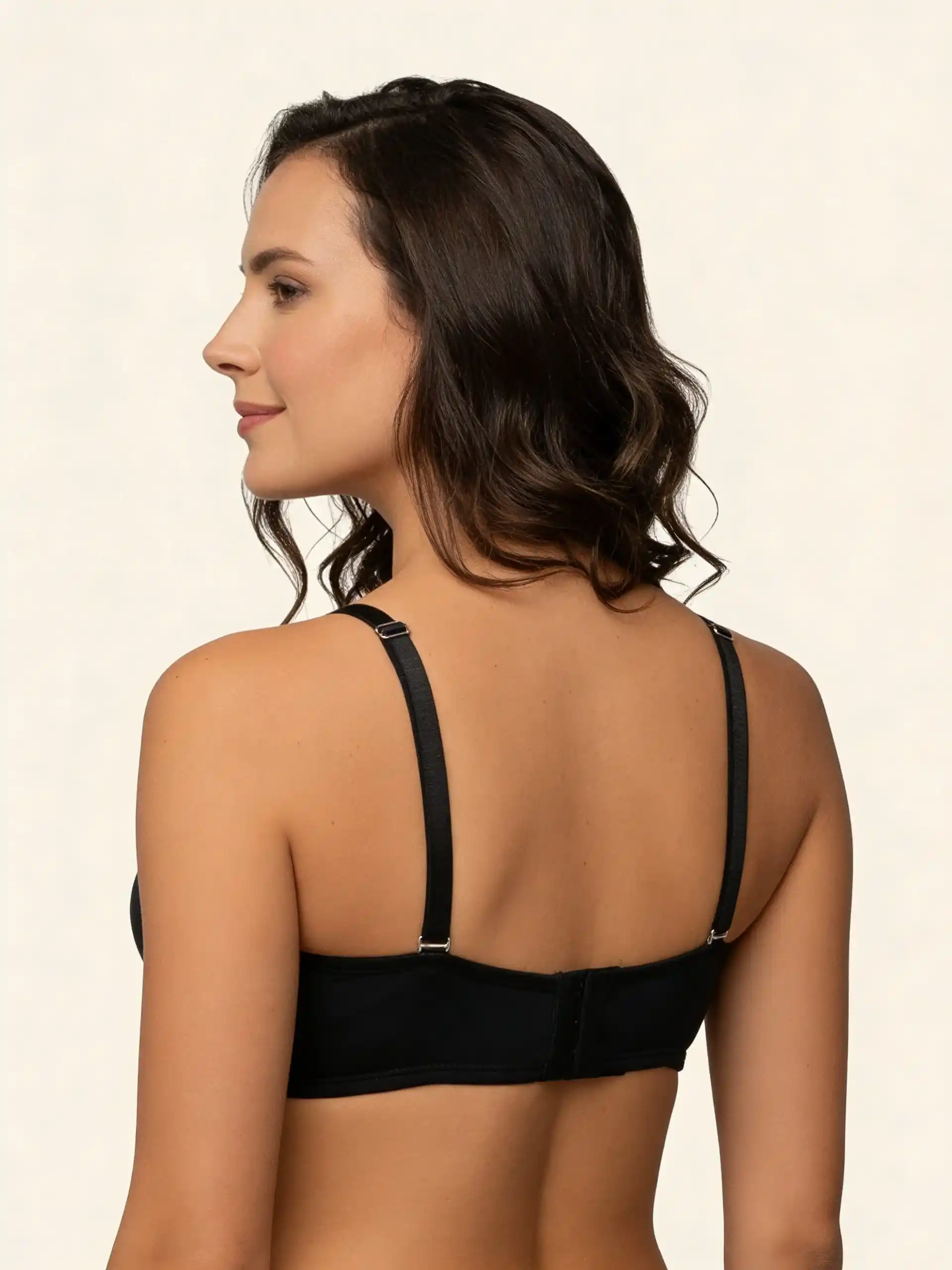 Brasier liso de realce suave negro
