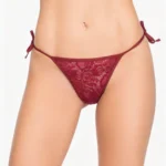 Panty tipo hilo de amarrar rojo