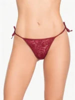 Panty tipo hilo de amarrar rojo