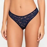 Panty tipo brasilera en encaje azul