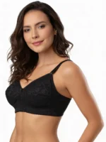 Brasier clasico de cubrimiento completo negro