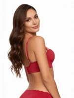 Brasier strapless espalda ancha rojo