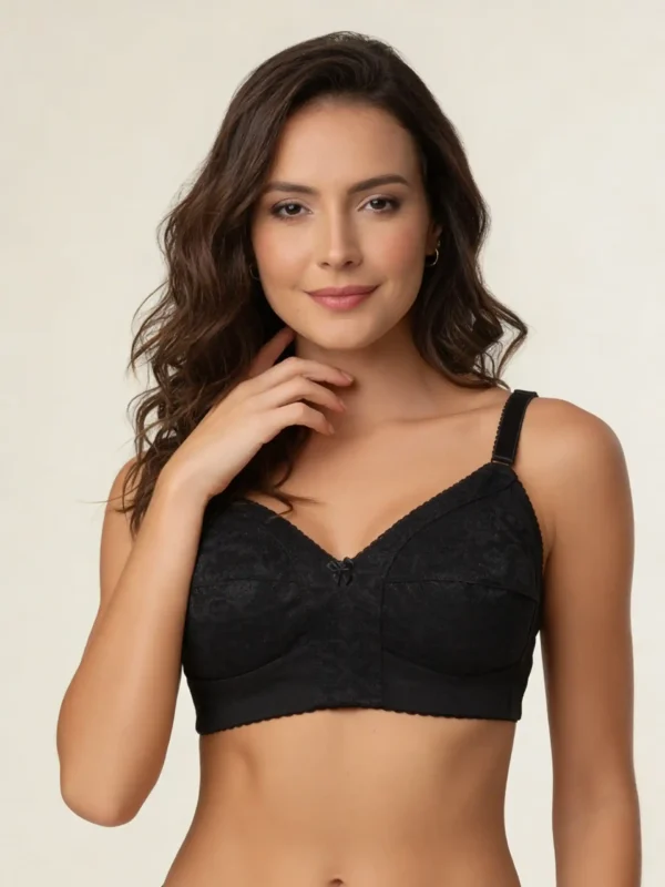 Brasier clasico de cubrimiento completo negro