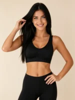 Top deportivo sin costuras negro