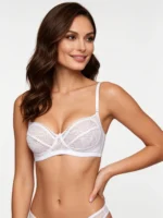 Brasier clasico en encaje blanco