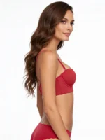 Brasier strapless espalda ancha rojo