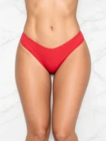 Panty tipo brasilera en encaje rojo