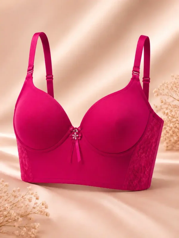 Brasier largo en lycra color frambuesa