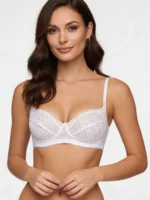 Brasier clasico en encaje blanco