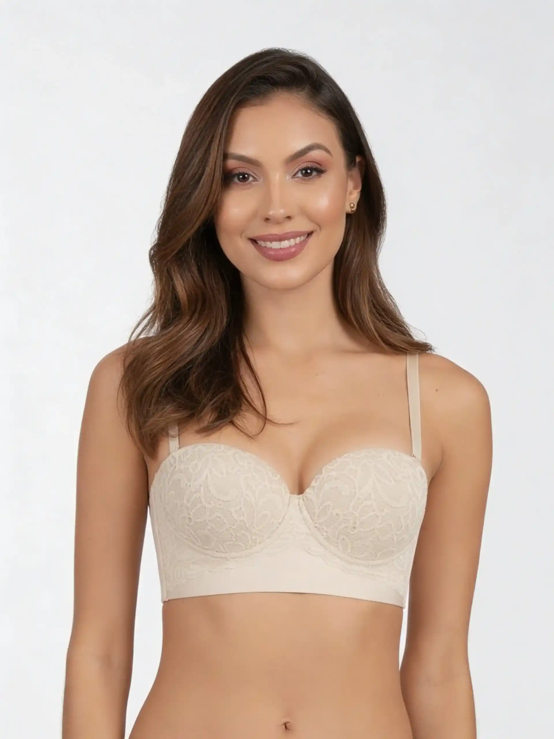 Brasier copa suave con realce beige
