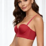 Brasier strapless espalda ancha rojo